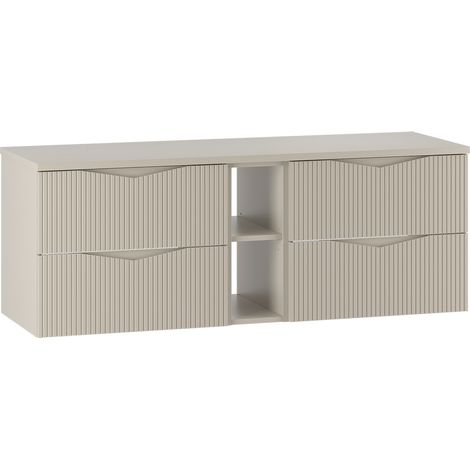 Mueble bajo lavabo 140cm 2 compartimientos encimera Tao Cachemira (1/4)