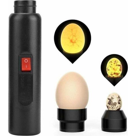 Mire Oeuf Lampe Mire Oeuf Testeur d'oeufs, XU, Lumière LED pour Vérifier l’Incubation d’Oeuf Transportable Incubateur d'oeufs de Cane Lampe de Poche Batterie pour Volaille, -