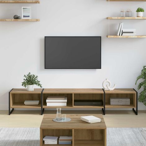 Meuble TV Chêne artisan 170,5 x 36 x 30,5 cm Bois d'ingénierie vidaXL (1/5)