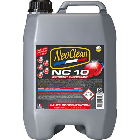 Nettoyant dégraissant surpuissant NC 10 - bidon de 20 litres - Ce produit de marque NEOCLEAN est neuf.