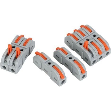 36Pièces Connecteurs Electriques Rapide avec Levier, Bornes de Connexion,1-Fil 2-Entrées et Peut être Librement Combiné,electrique PA/PC Ignifuge (1/5)