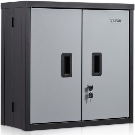 Armoire Murale de Garage Pliable 66,5 cm Rangement Outils Charge 108,8 kg Étagère Réglable (1/5)