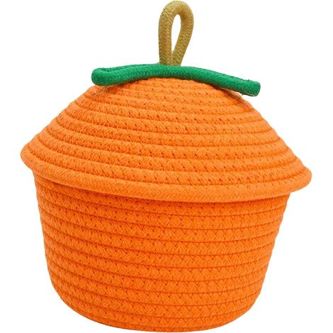 Panier de rangement tissé pour petits objets, organisateur créatif pour jouets amusants, panier à fruits pour plan de travail,(18 cm x 18 cm x 18 cm) (1/5)