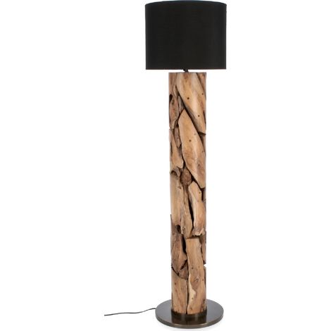 Lampada da Tavolo Teak Marrone Rustica da Interni - ANANYA (1/3)