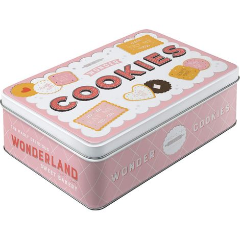 Nostalgic-Art Contenitori di Latta retrò Piatti Wonder Cookies Idea Regalo per la Cucina, Scatola con Coperchio, Design Vintage, 2,5 l (1/4)