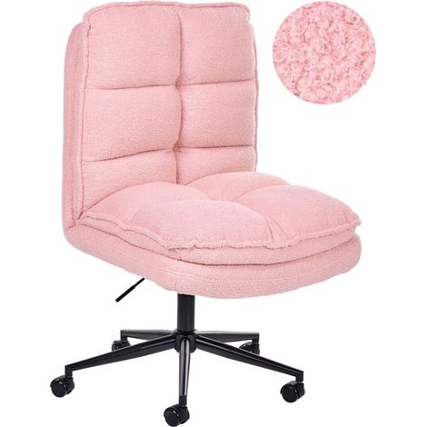 Sedia da scrivania per ufficio Regolazione del sedile reclinabile Imbottitura spessa Boucle Rosa Addison (1/5)