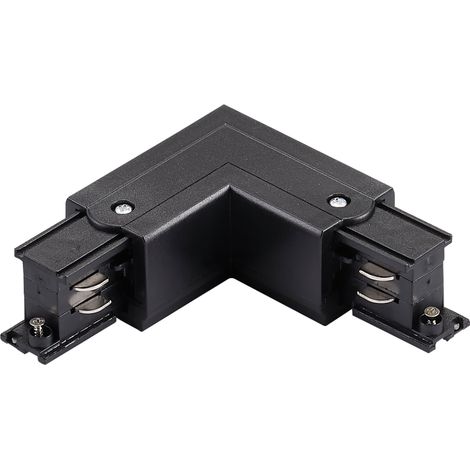 Connecteur angle droit rail triphasé noir Polux 327840