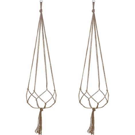 Support Pour Plantes - Suspension En Corde De Coton - Pour Intérieur Et Balcon - 2 Pièces (1/5)