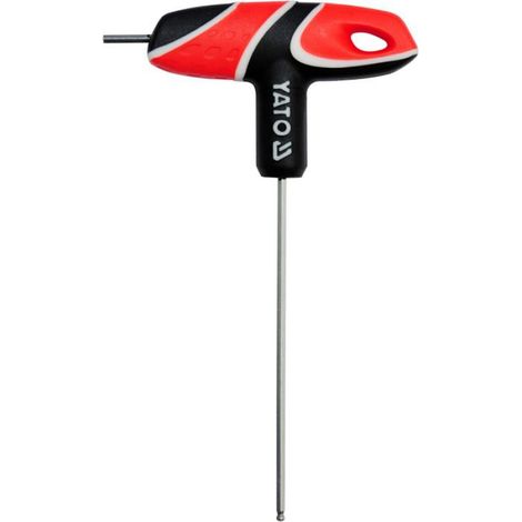 Clé hexagonale à tige en T - - YT-05594 - Poignée ergonomique - 10 mm - Tige boule