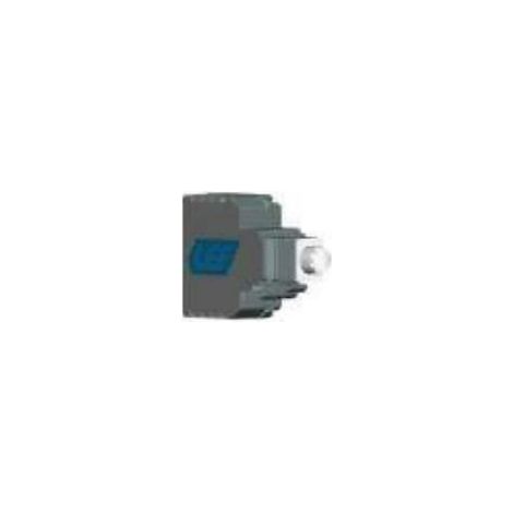 Universal-dimmer mit schwarzer led-keystone-leuchte und neutralem keydimecon