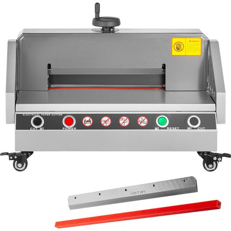Elektrischer Tischpapierschneider, 330 mm, 40 mm Schnittstärke, Druckknopfsteuerung, für Büro, Schule und Druckerei (1/5)
