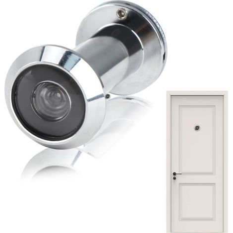 1 Judas De Porte,Acier Inoxydable,Vision 220 Degrés,Couvercle Pivotant,Porte 35-60mm,Maison Bureau Hôtel