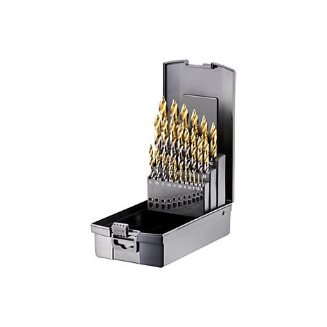 kaiserkraft Set di punte elicoidali DIN 338 HSS-G TiN con (1/2)