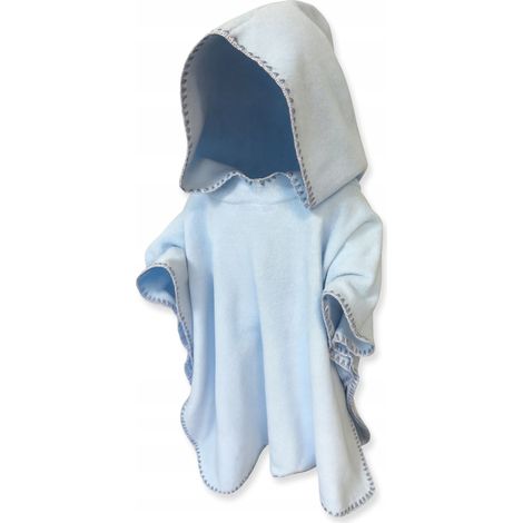 Kindercape 104-110 Kapuzenhandtuchponcho Pool, Strand WF blau (1/5)