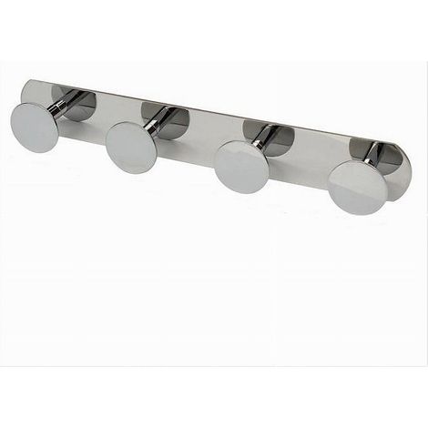 Cleafe - Appendino Con 4 Ganci Appendi Porta Asciugamano 4 Posti Bagno Casa Cromato 59763 - (1/2)
