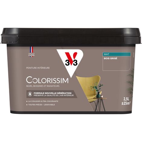Peinture murale intérieure Colorissim® V33 Bois grisé Mat 2,5L