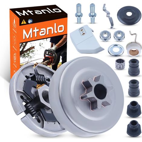 Couvercle de pignon d'embrayage pour Stihl MS170 MS180 017 018 MS210, couvercle de pignon d'embrayage, tambour d'embrayage 3/8"-6T, embrayage, rondelle d'embrayage, rondelle de pignon, amortisseur AV (1/5)
