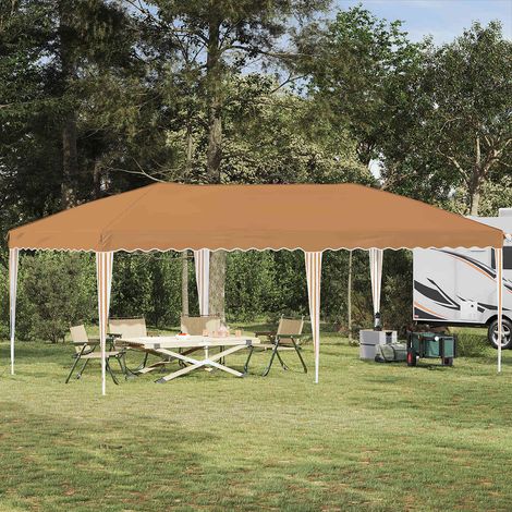 vidaXL Tenda per feste a pop-up 575 x 290 x 245 cm Beige