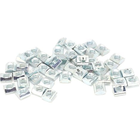 Écrou coulissant M6 standard européen, taille 20, lot de 50 pièces, pour profilés et rails, fixation robuste. (1/5)