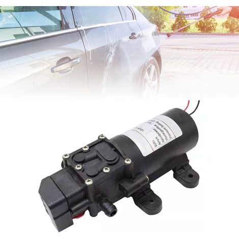 Pompe miniature intelligente à membrane électrique Haohui 12 V avec pressostat et clapet anti-retour, 72 W, pour nettoyeur haute pression de voiture (1/5)