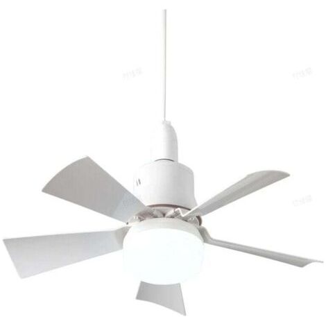 Deckenventilator mit Fernbedienung, leise, 5 Flügel, Deckenleuchte, E26, Deckenventilator, Sommer/Winter, Schlafzimmer, Esszimmer, Weiß (1/4)