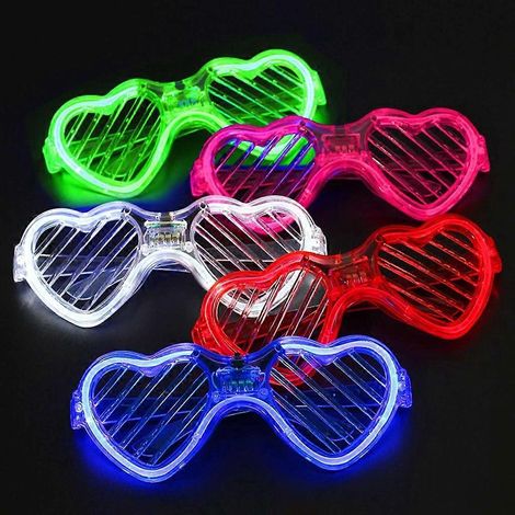 Lunettes LED phosphorescentes clignotantes pour Halloween - Cadeau idéal pour une fête d'Halloween (1/4)