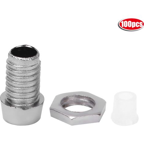 100 Stück 3-mm-Chrom-LED-Fassungen, Halterungen für Anzeigetafeln, robuste Kunststoffbefestigung (1/5)