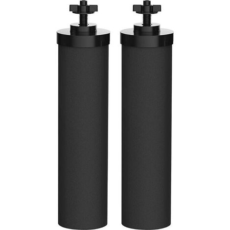 Kaelt - Ikodm – Lot de 2 filtres à eau de remplacement – Charbon actif fritté de noix de coco – Base plastique sans plomb et sans BPA – Compatible systèmes de filtration (1/5)
