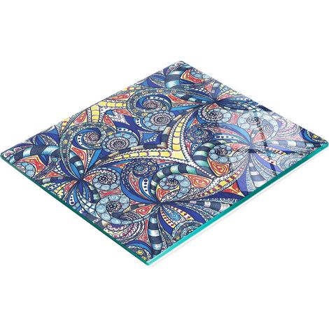 Tabla de cocina de vidrio templado con gr谩ficos decorativos abstractos 60x52 cm (1/5)
