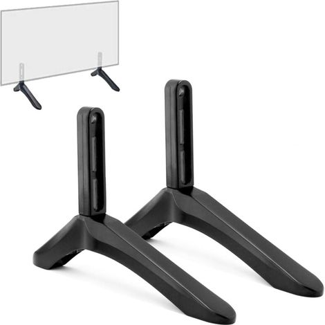 Supporto TV, Supporti TV per TV da 32-65 pollici, Supporto TV per TV LCD piatte e curve fino a 45 kg, Distanza fori di montaggio da 22 mm a 55 mm (1/4)