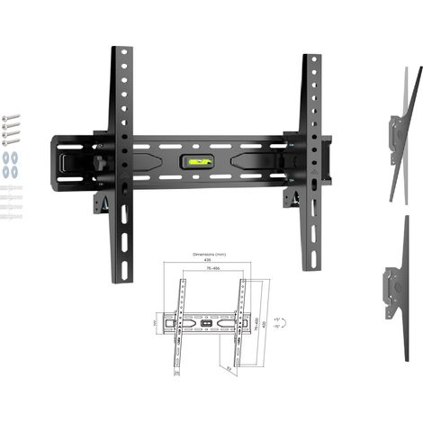 Support TV mural (32 à 75 pouces) – inclinable, pour écrans Plats , LED, LCD, OLED et incurvés.