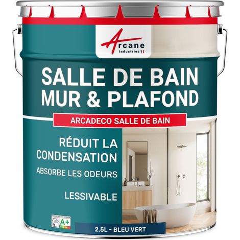 Peinture salle de bain, mur et plafond, condensation - 2.5 L Bleu vert - RAL  5001 - ARCANE INDUSTRIES (1/5)