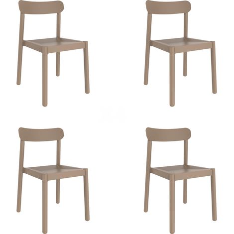 Sillas Elba garbar plástico beige (Pack de 4) (1/5)