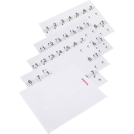 Étiquettes Transparentes pour Clavier de Piano 88 Touches, Autocollants Notes de Musique Amovibles (1/5)