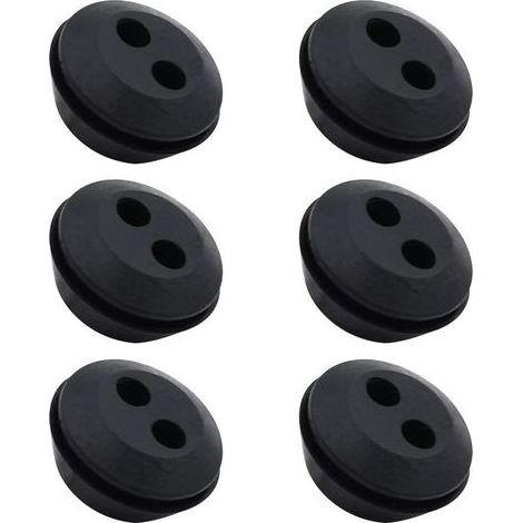 Lot de 6 bouchons de tuyau de carburant en caoutchouc – Joint de réservoir étanche 2 trous – Compatible débroussailleuse et taille-haie (1/5)
