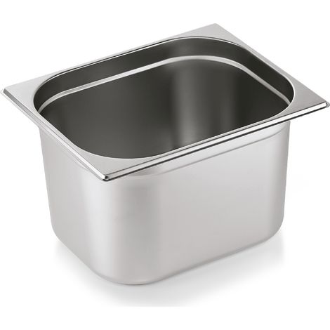 Bac GN 1/2 ECO en Acier au nickel-chrome 11,5 L H 200 mm Lot de 6 - Was Germany