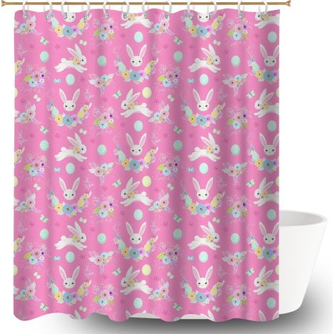 Rideau de bain 180x180 imperméable polyester pour salle de bain pour salle de bain avec baignoire (1/5)