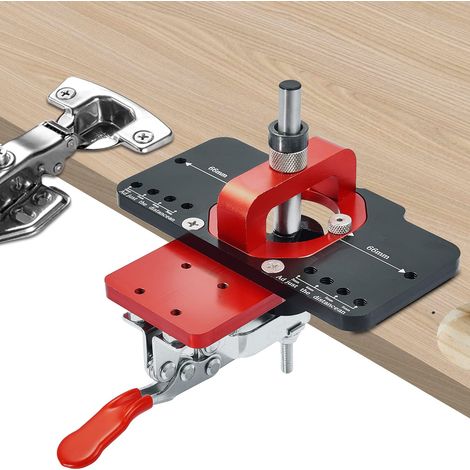 Dima per cerniere da 35 mm, dima per cerniere di ante di armadi, dima per cerniere a scomparsa, punzone per fori, localizzatore di guida di foratura di precisione per la lavorazione del legno.