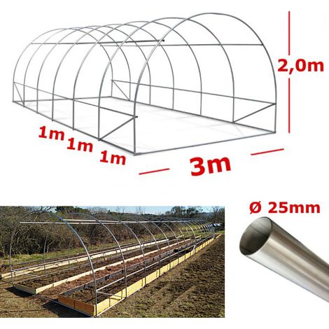 Struttura Serra Easy 3x4m tunnel ad archi (1/5)
