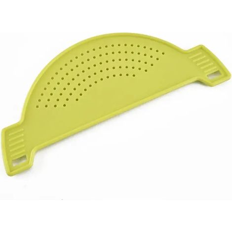 Accessoires de cuisine : panier d'égouttage en plastique, passoire à riz, entonnoir anti-fuite pour bocaux, ustensiles de cuisine, égouttoir latéral pour casseroles (1/5)