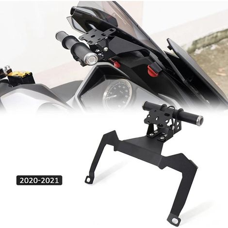 1 Schwarze Motorrad-GPS-Navigationshalterung aus Metall, Motorradzubehör kompatibel mit: Dieses (1/5)