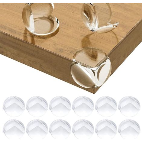 Protectores de esquinas para mesas，seguros para bebés，Protectores de esquinas para muebles，Esquinas y bordes suaves y seguros，paquete de 12 (1/5)