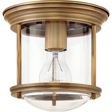 Deckenlampe Badezimmerlampe Deckenleuchte IP44 Gebürstetes Bronze Stahl Glas (1/4)