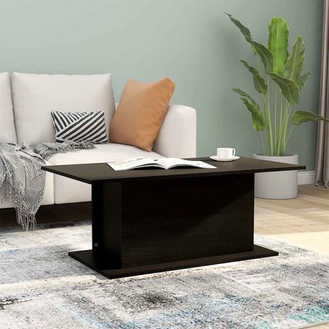 810308 vidaXL Coffee Table Black 102x55,5x40 cm Engineered Wood (1/5)