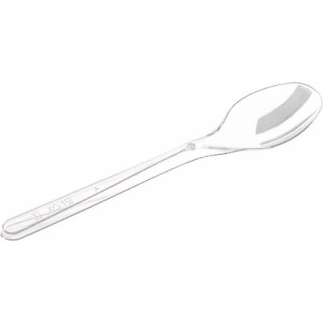 Transparenter Löffel 12,5 cm, hochwertige Ausführung, 50 Stück