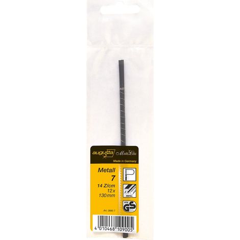 Augusta fogliame – Lame di ricambio per sega 12 pezzi, 130 mm per metallo No. 7 grossa, 0880 7 AMA (1/2)