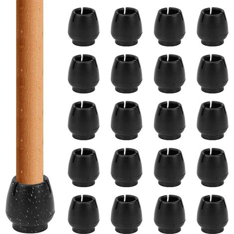 silicone Chaise Casquettes Pieds, 40pcs-17-21mm Patins Pour Meubles Silicone Protection Plaquettes De Pieds De Meubles Chaise Jambe Caches Housse (1/5)