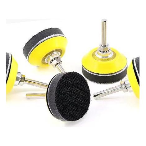 Lot de 2 patins de ponçage 75 mm, tampons de polissage avec pince de serrage, disques de ponçage Velcro, crochets et boucles de ponçage pour outils, perceuses, meuleuse d'angle (1/4)