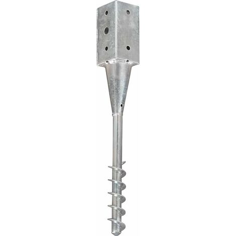 vidaXL Picas de tierra 6 unidades acero galvanizado plateado 7x7x56 cm (1/2)