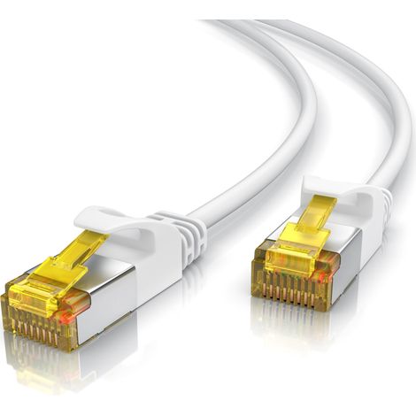 Primewire Ultra Slim Patchkabel Cat 7 - LAN Ethernet Gigabit Kabel - 10000 Mbit - U/FTP PIMF Schirmung - Netzwerkkabel - 0,25m (1/5)